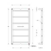 6 Abask Heated Ladder-85 X 90Cm In Mirror Ss